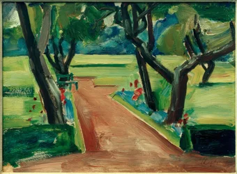 Camino en el parque de la ciudad